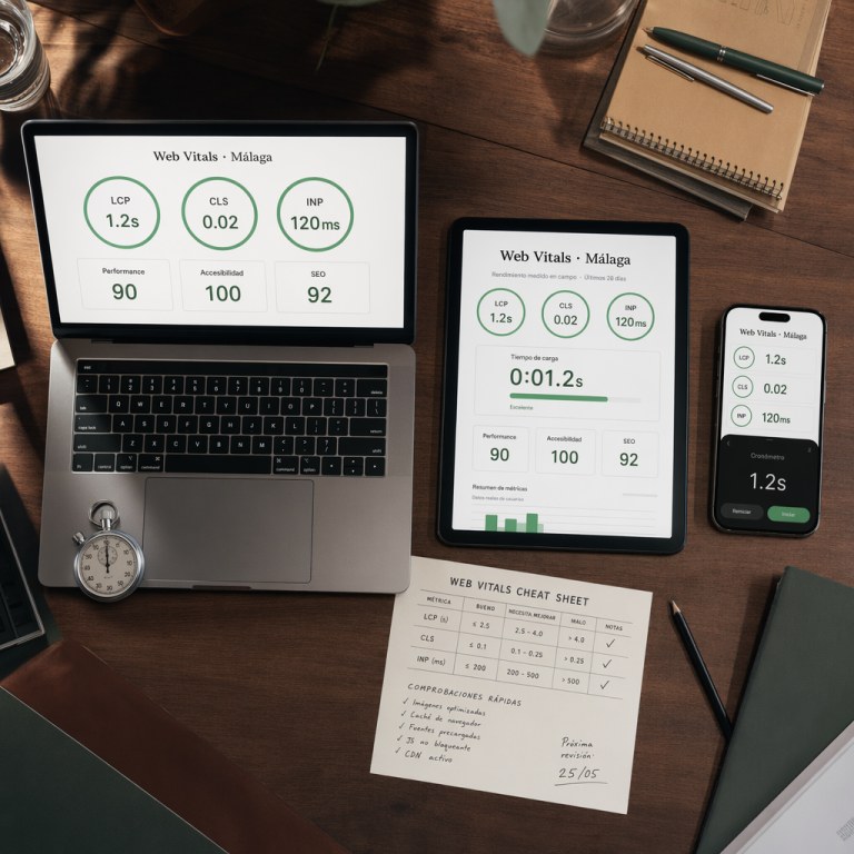 Diseño Web en Málaga — profesional analizando dashboard