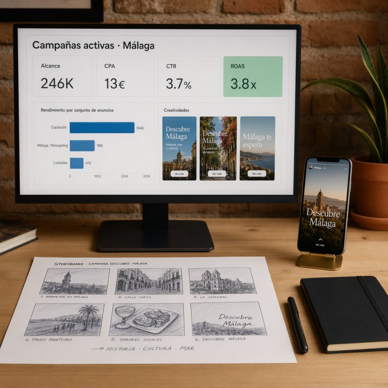 SEM y Publicidad en Málaga — profesional analizando dashboard