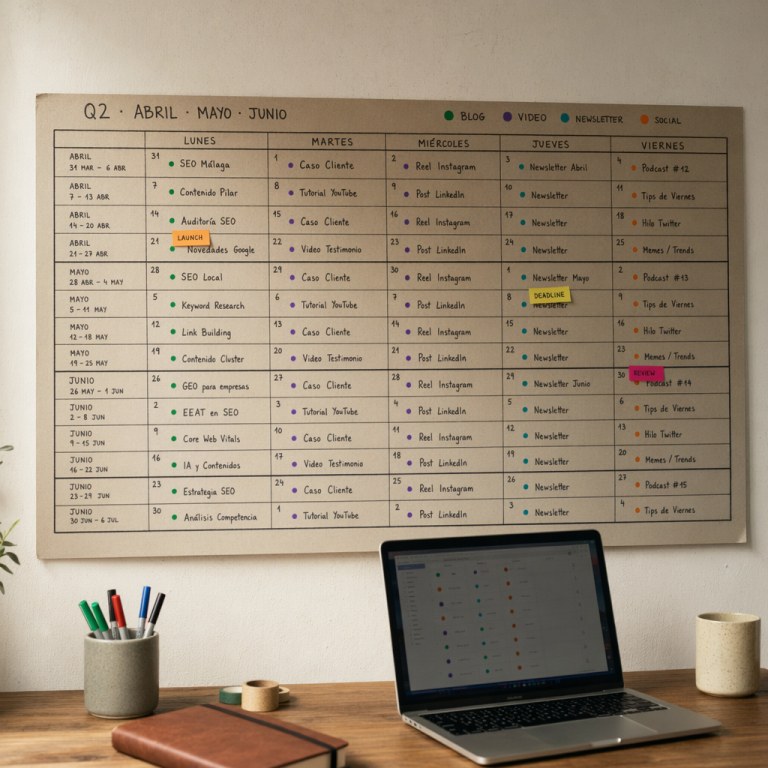 Contenidos en Málaga — profesional analizando dashboard