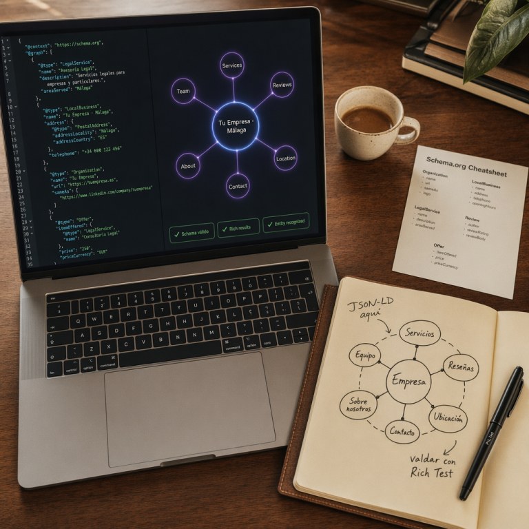 GEO en Málaga — profesional analizando dashboard