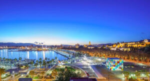 El atardecer skyline