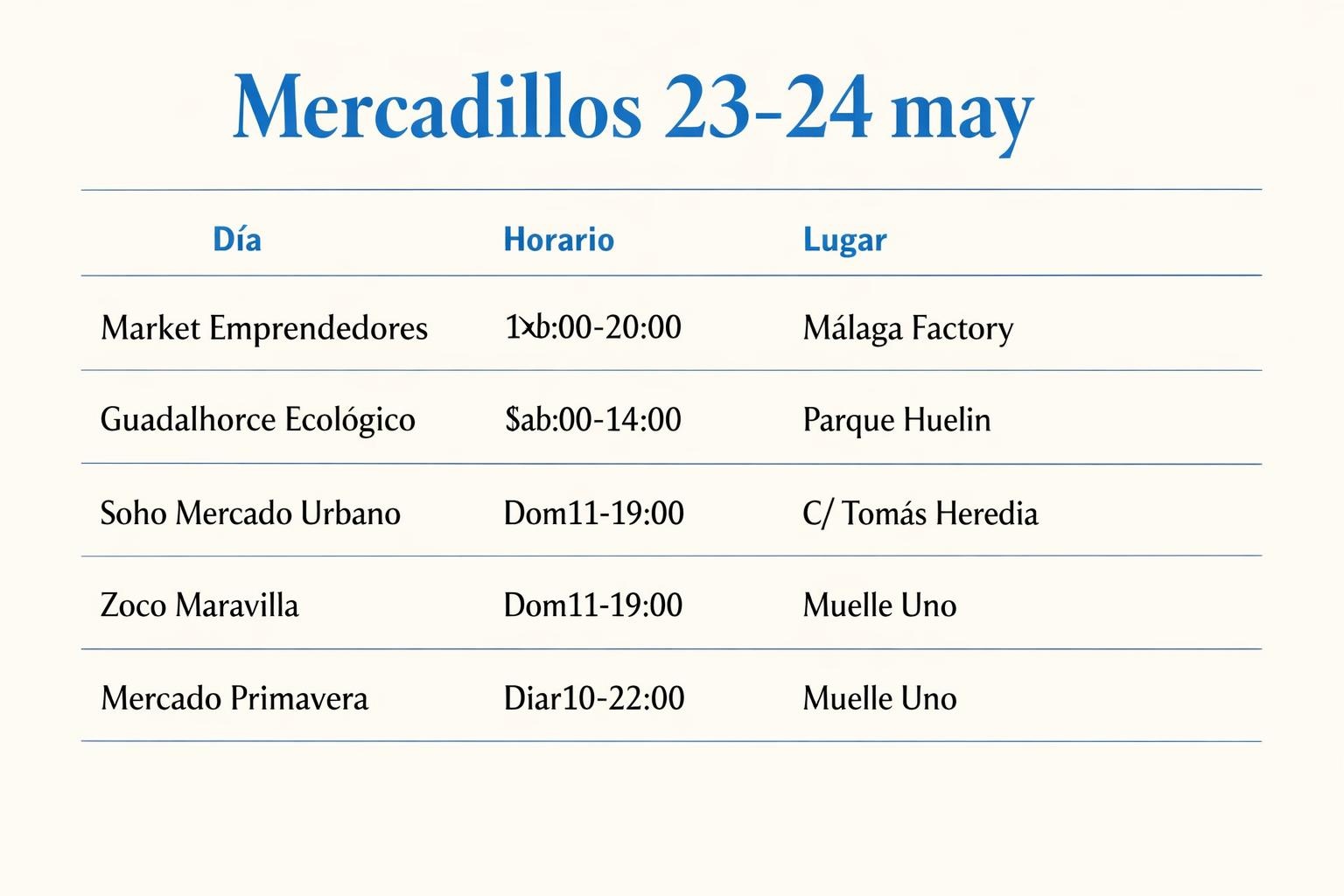Mercadillos artesanales en Málaga: agenda del 23-24 de mayo - 2 Mercadillos artesanales en Málaga: agenda del 23-24 de mayo